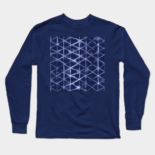 Shibori Diamond Geometric Long Sleeve T-Shirt